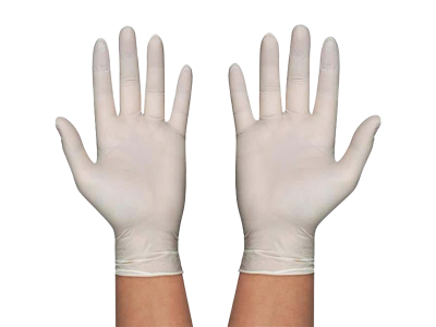 Guantes descartables de látex